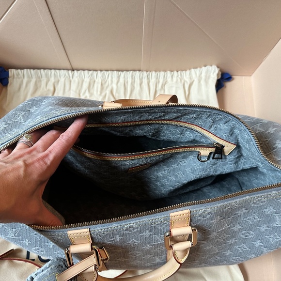 Louis Vuitton Keepall Bandouliere 45 Monogram Denim Cloudy Gray - Picture 8 of 16
